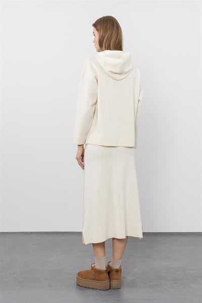 Свитер с капюшоном из смеси кашемира и шерсти KZK9754KEMİK