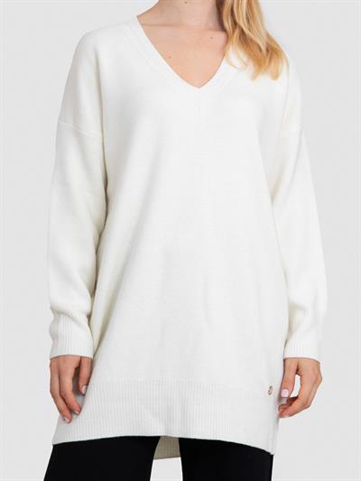 Туника из смеси шерсти и кашемира с V-образным вырезом TNK7274KEMIK