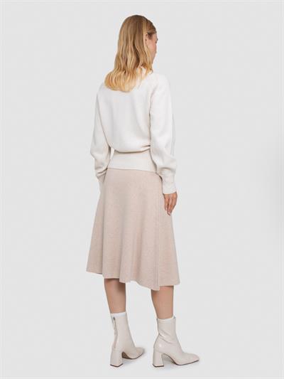 Свитер косой завязки из органической шерсти и ткани KZK8666KEMIK