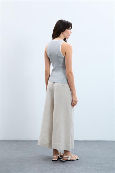 Женская спортсменка в рубчик контрастного цвета ATL9196ACIKGRI