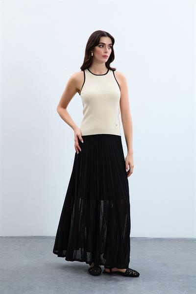 Женская спортсменка в рубчик контрастного цвета ATL9196BEJ