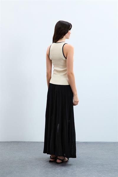 Женская спортсменка в рубчик контрастного цвета ATL9196BEJ