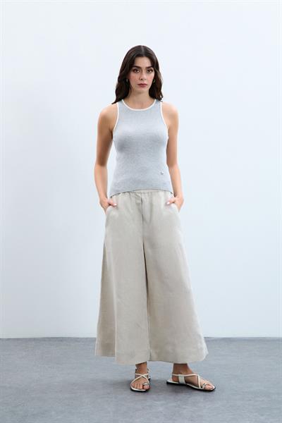 Женская спортсменка в рубчик контрастного цвета ATL9196ACIKGRI