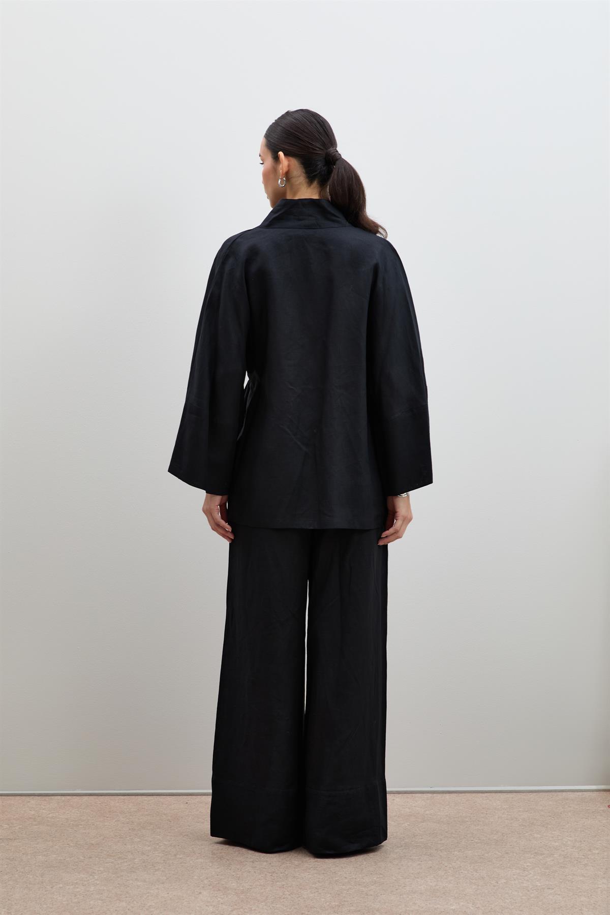 %100 Keten Oversize Kimono