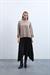 Cashmere and Wool Blend High Neck Whipstitch Trimmed Sweater