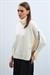 Cashmere and Wool Blend High Neck Whipstitch Trimmed Sweater