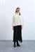Cashmere and Wool Blend High Neck Whipstitch Trimmed Sweater