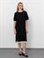 Organic Cotton Blend Textured Dress with Metallic Thread and Contrast Trim Detail