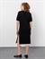 Organic Cotton Blend Textured Dress with Metallic Thread and Contrast Trim Detail