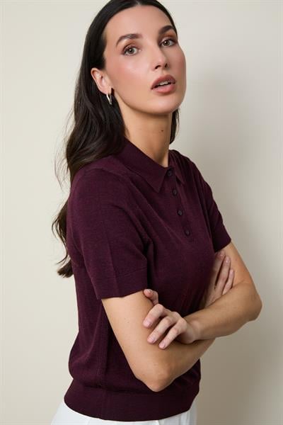 %100 Yün Polo Yaka Kazak