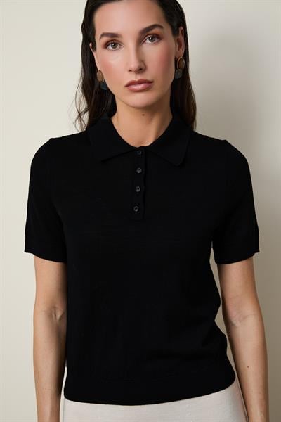 %100 Yün Polo Yaka Kazak