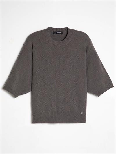 Textured Knit Cashmere Blend Sweater