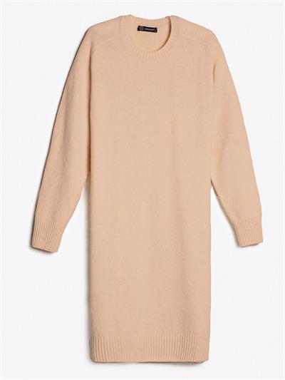 Wool and Cashmere Blend Round Neck Dress