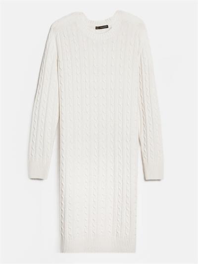 Wool and Cashmere Blend Cable-Knit Dress