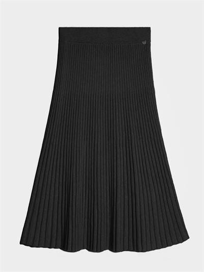 Wool and Cashmere Blend Pleated Skirt