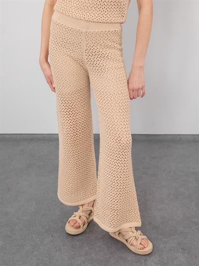 Organik Pamuk Karışımlı Ajurlu Pantolon