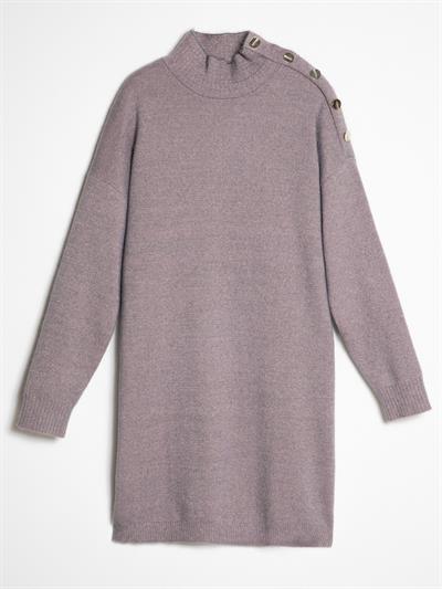 Organic Cotton and Lurex Dress with Button Detail