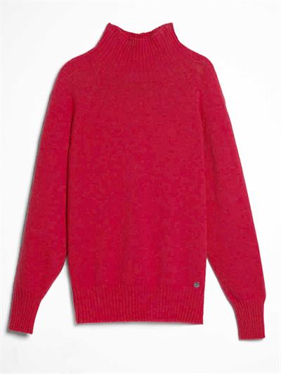 Organic Wool and Cotton Blend High Neck Sweater