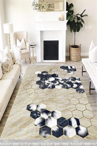 MOTTO HALIMotto Halı Modern Perla Soft Kaymaz Tabanlı Yıkanabilir Antibakteriyel Dijital Baskı Halı Yolluk PRL-MD-0035AMD--0035A--PRL