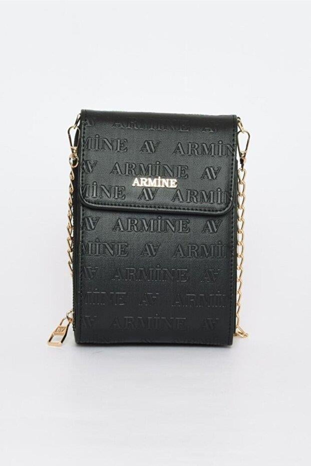 Armine 266 Bayan Çanta Siyah Lazer