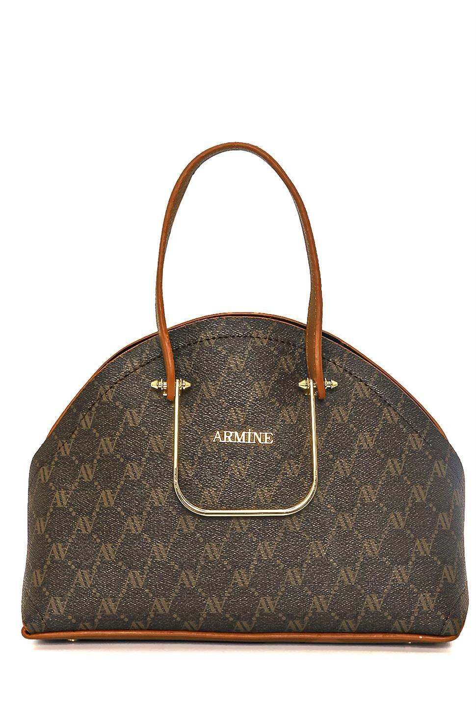 Armine 365 Bayan Çanta Kahve Noktalı