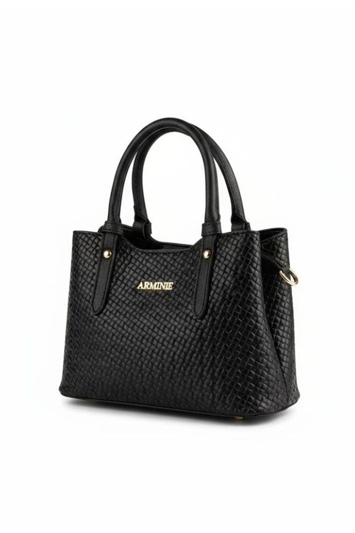 Armine 416 Bayan Çanta Örgü Siyah