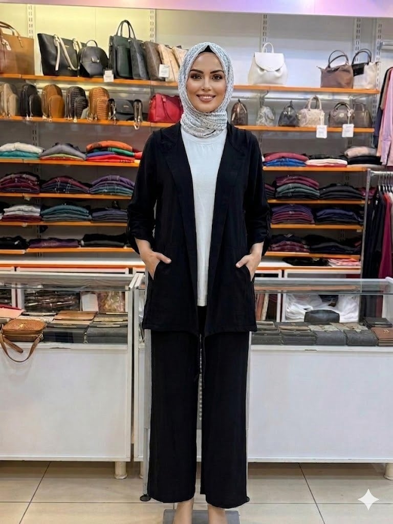 Armine TREND 3'Lü Pantolonlu  Bayan Spor Takım Siyah 26YTD6174