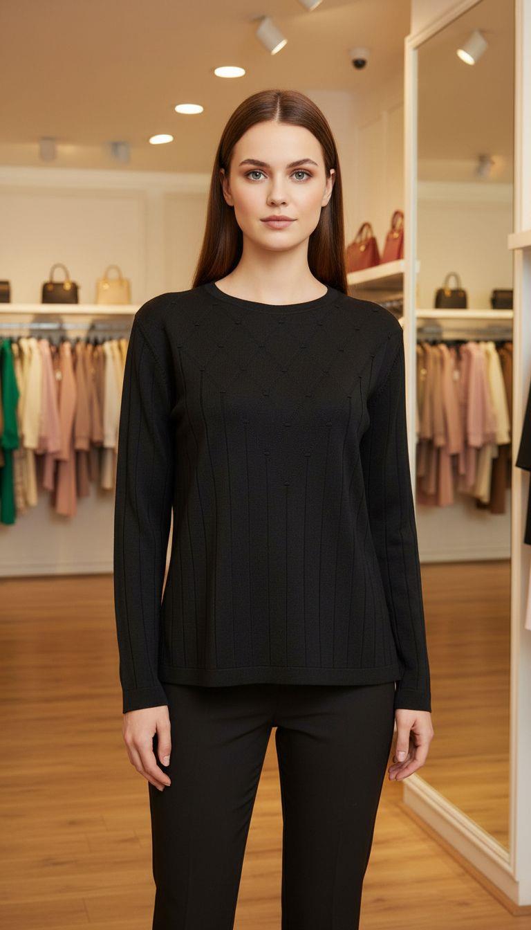 Armine TREND Baklava Desenli Triko Kazak 25YTD127