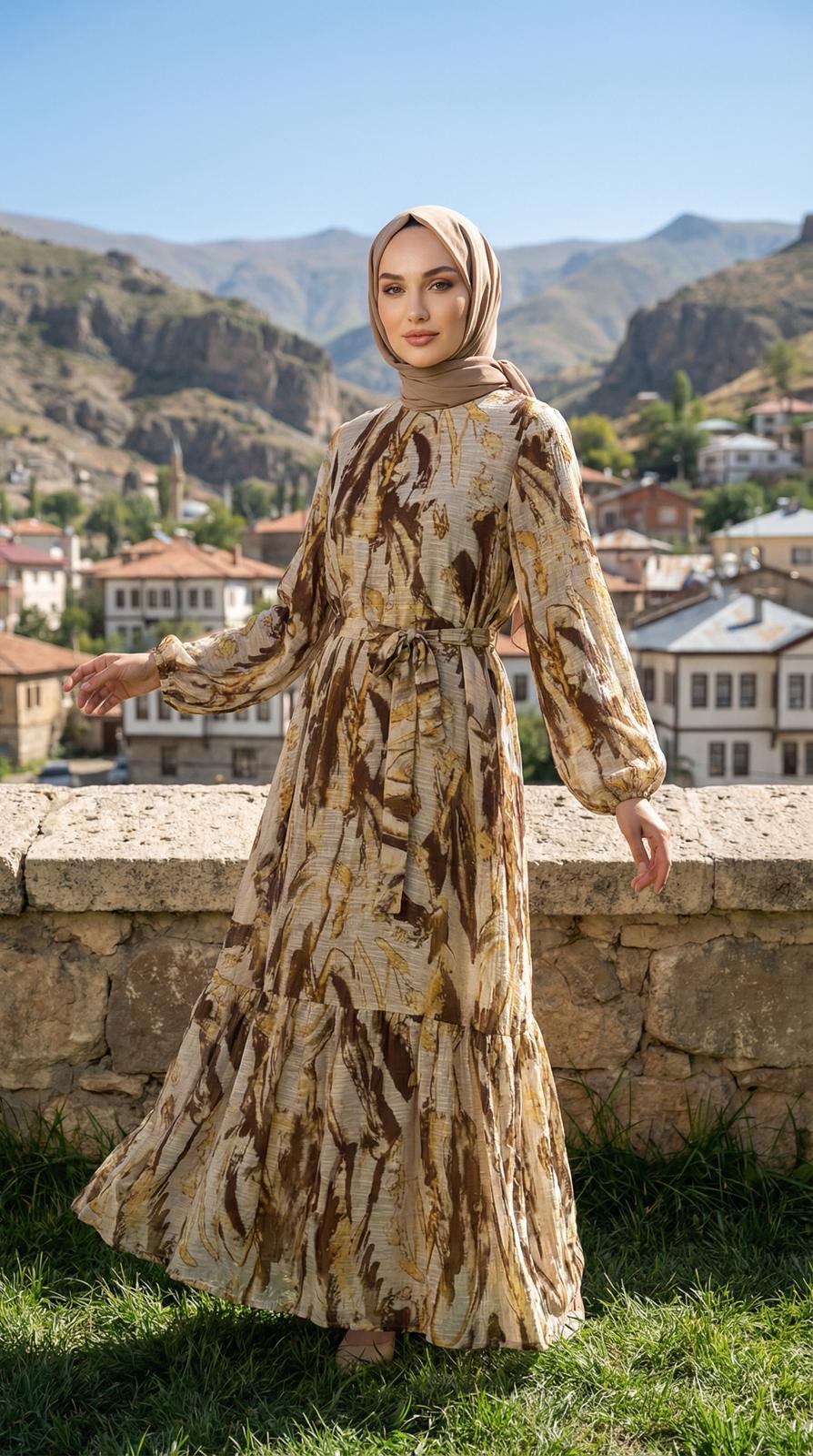 Armine TREND Elbise Kahverengi 25YT963