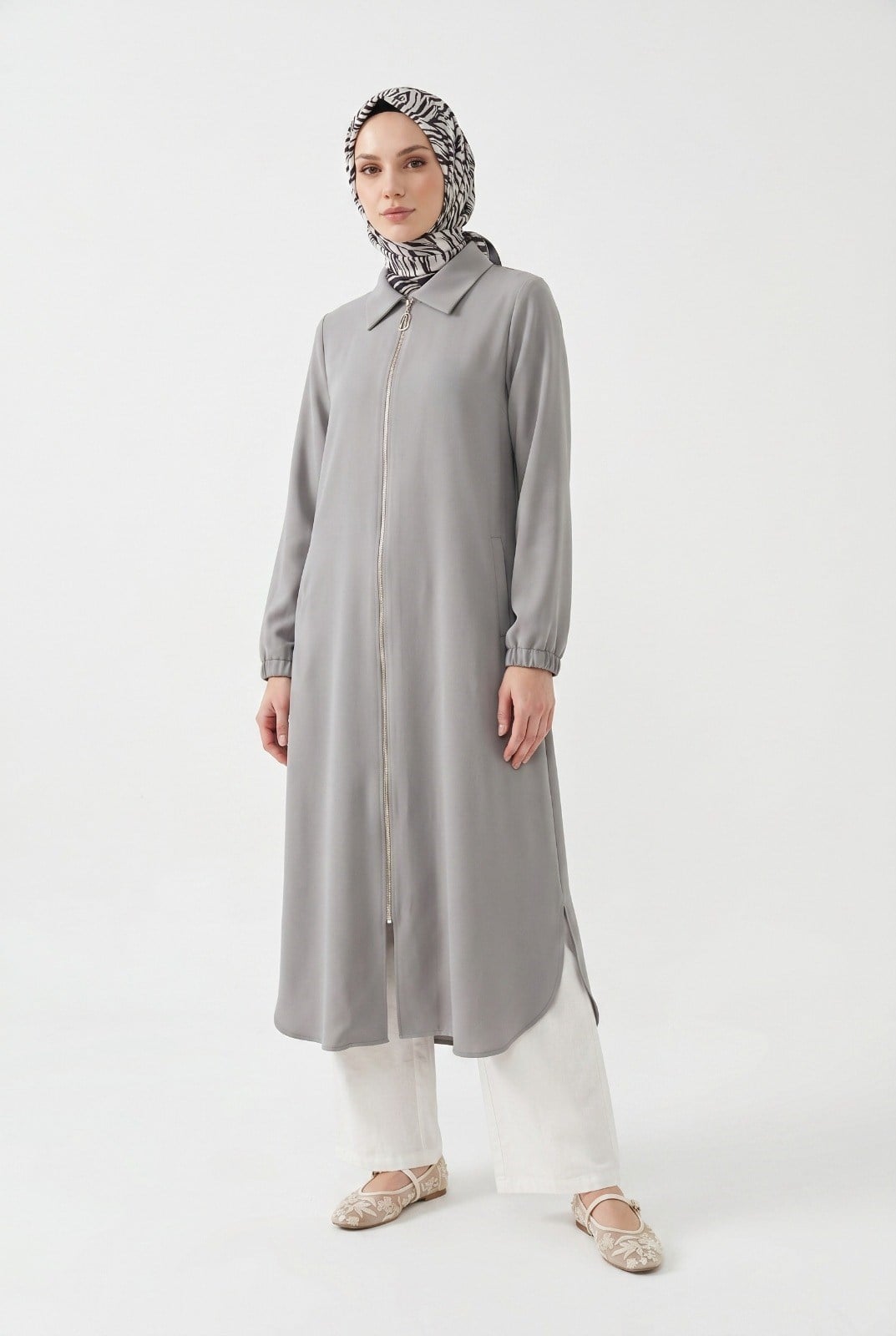 Armine TREND Fermuarlı Giy-Çık Gri 26YT502