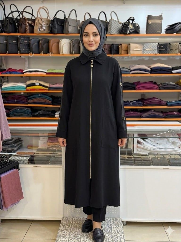 Armine TREND Fermuarlı Giy-Çık Koyu Siyah 26YT516
