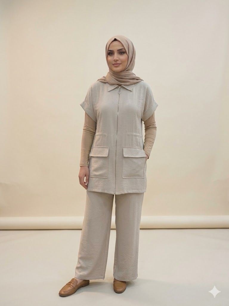 Armine TREND Yelek ve Pantolonlu Bayan Takım Taş 26YT6127