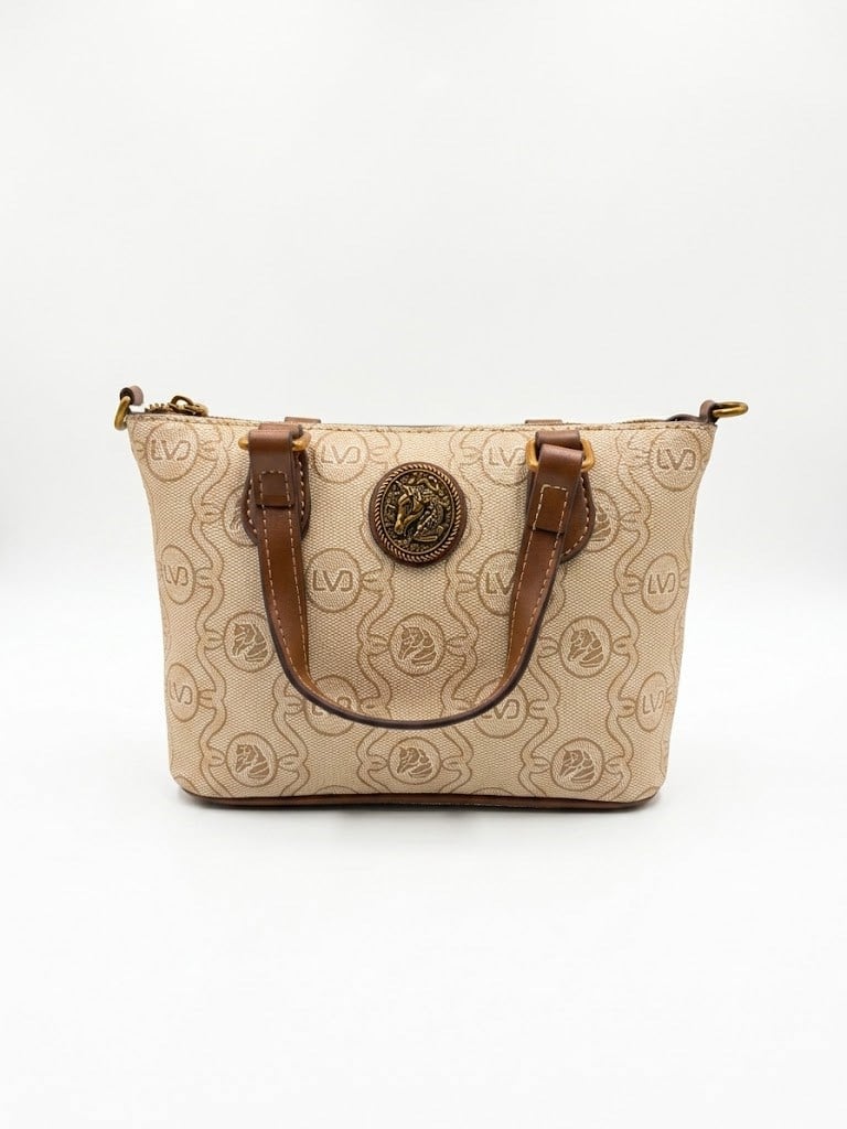 Levidor Desenli Monogram Haki Kadın Çantası 931010