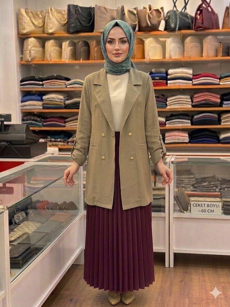 Noshe Kupra Ceket Olive
