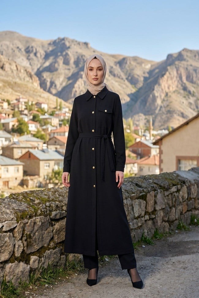 ZÜHRE Çıt Çıt Kapama Giy Çık Siyah GÇ-0335
