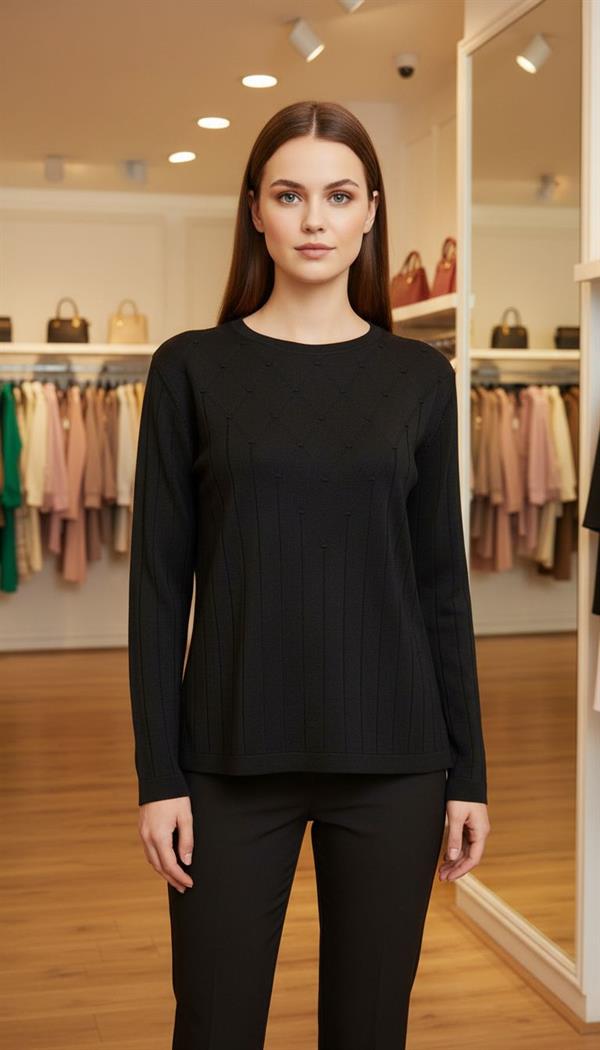 Armine TREND Baklava Desenli Triko Kazak 25YTD127