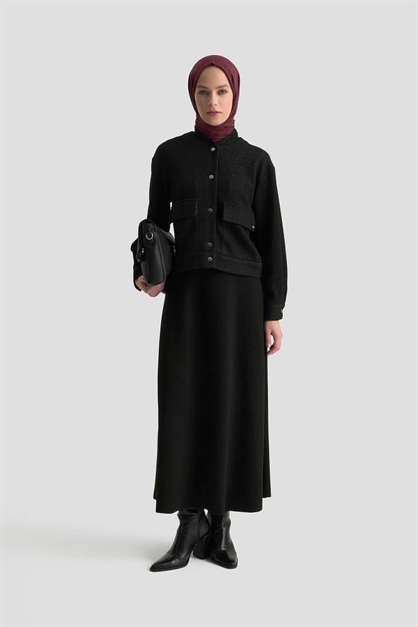 Armine TREND Sim Detay Etekli Takım Siyah 25KT644