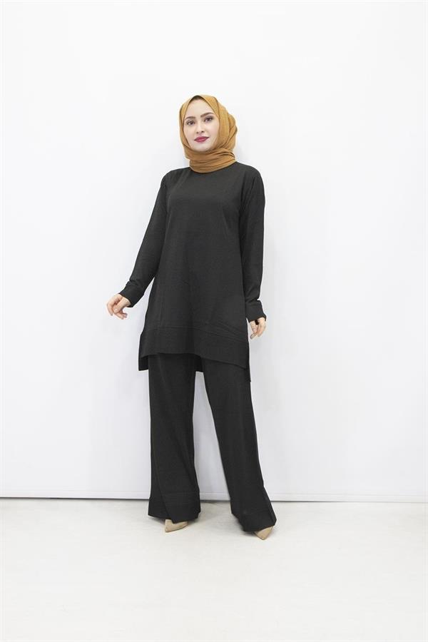 Armine TREND Triko Pantolonlu Takım Siyah 24KTD601