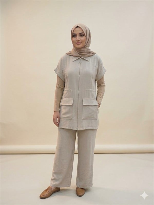 Armine TREND Yelek ve Pantolonlu Bayan Takım Taş 26YT6127