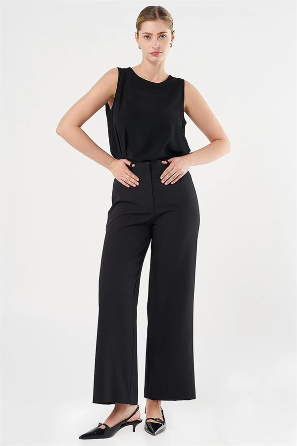 KAYRA Yüksek Bel Basic Pantolon Siyah KA-SZ-19517