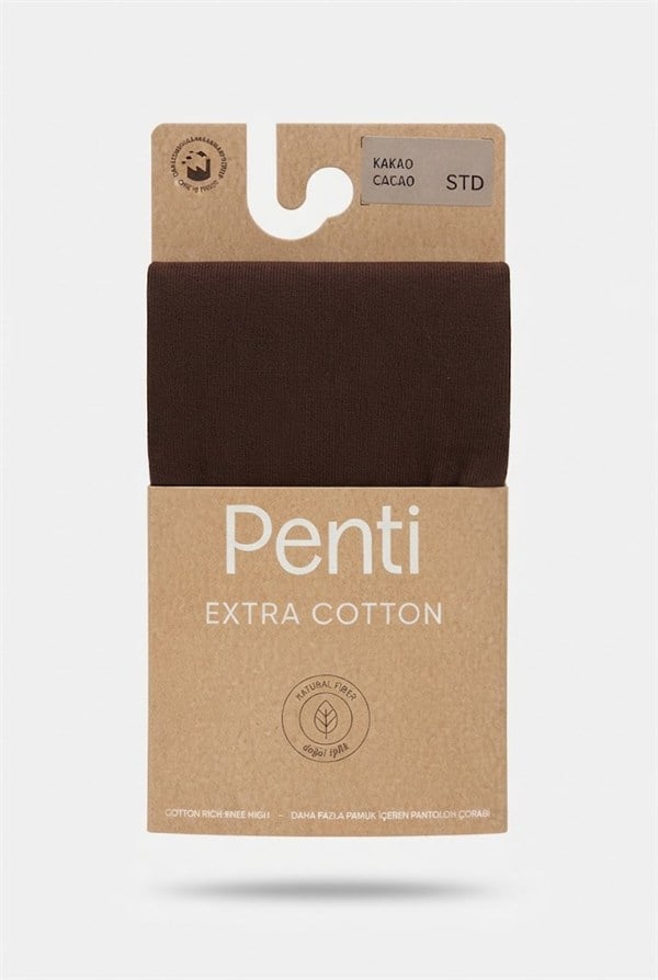 Penti Ekstra Koton Pantolon Çorabı 40 Den Kakao