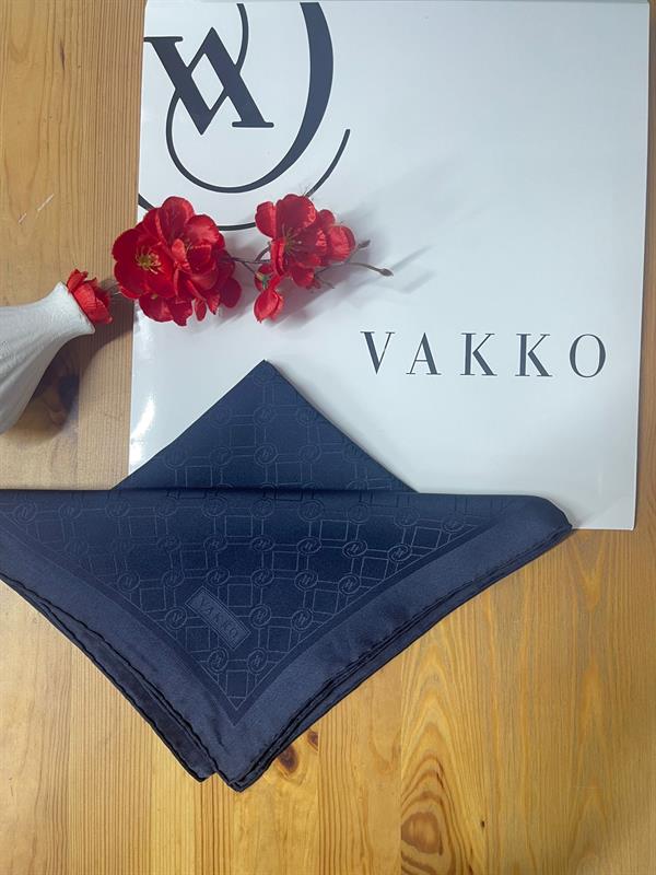 Vakko Jakar İpek Eşarp Lacivert
