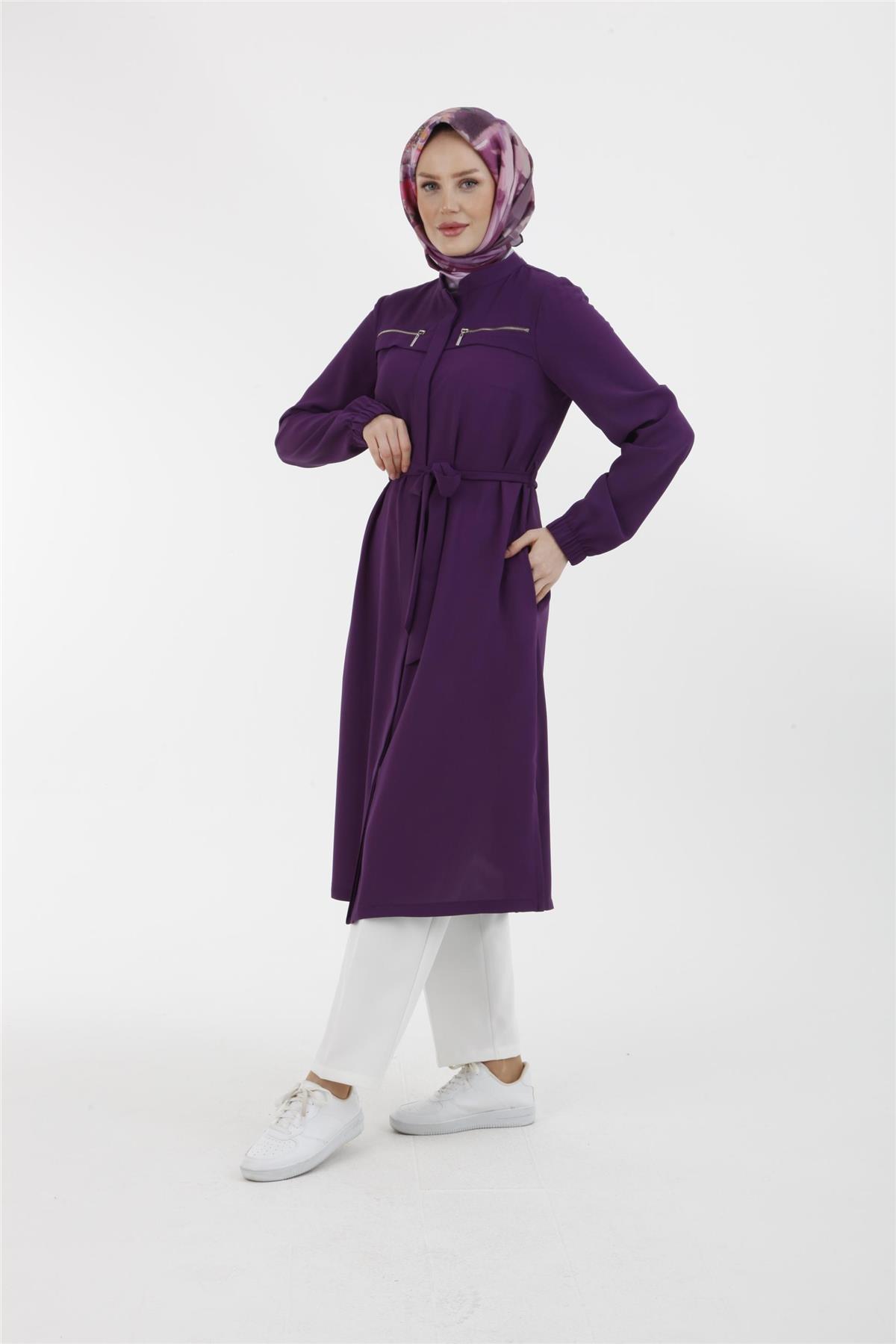 23YT416 Armine Trend Tunik Mor