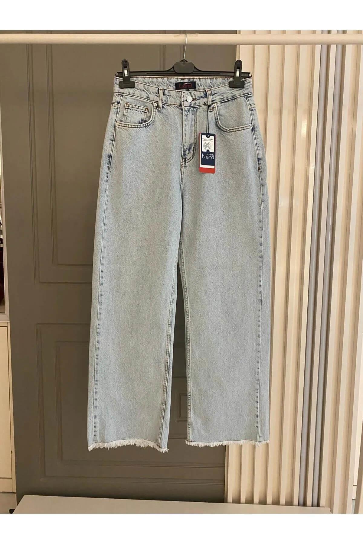 Armine TREND Geniş Paça Kot Pantolon Buz Mavisi24YTD202 24YTD03