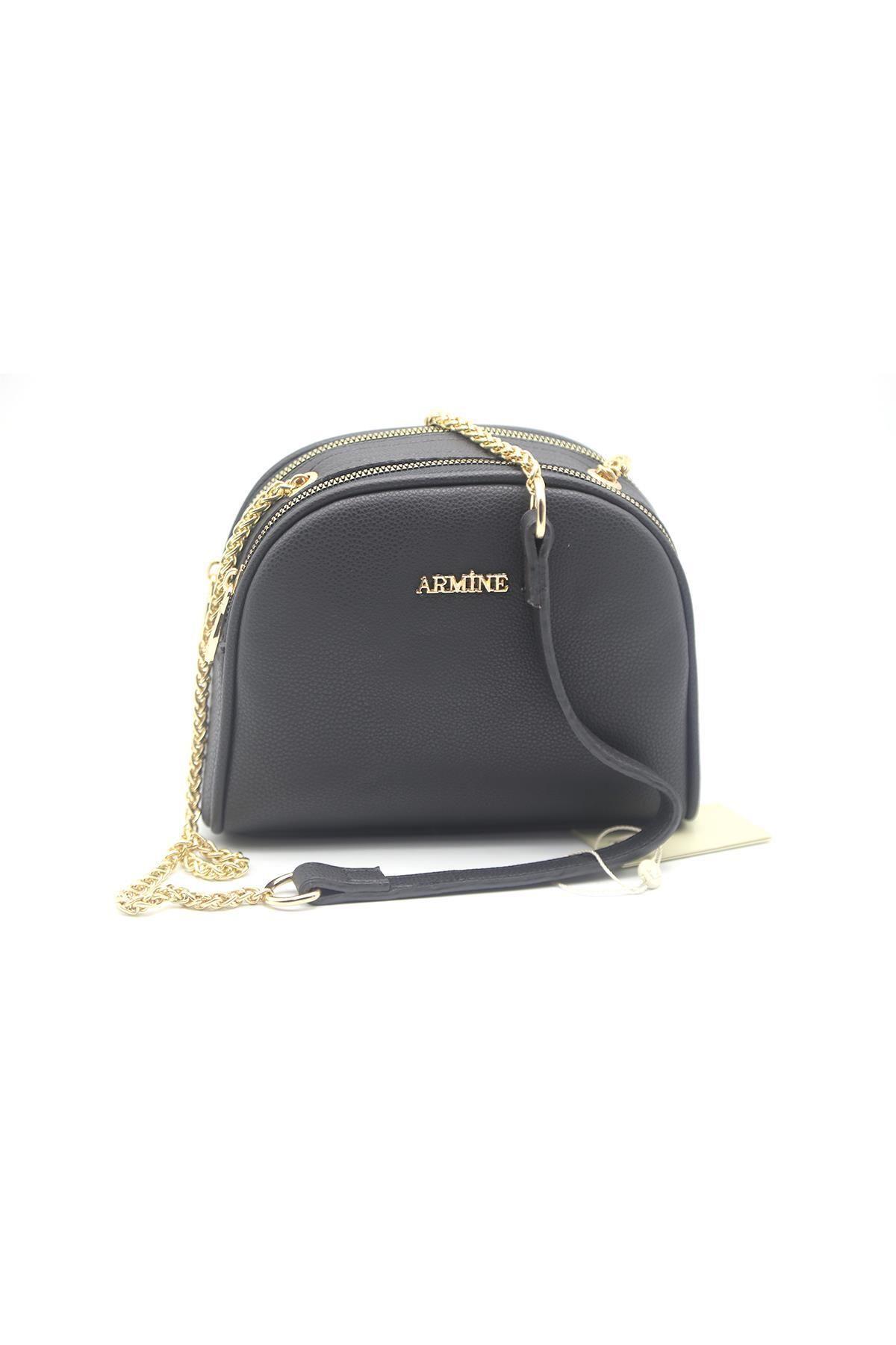 Armine 367 Bayan Kapitone Çanta Siyah Pia