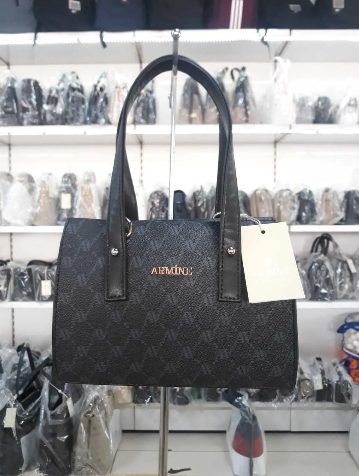 Armine 350 Bayan Çanta Siyah Noktalı