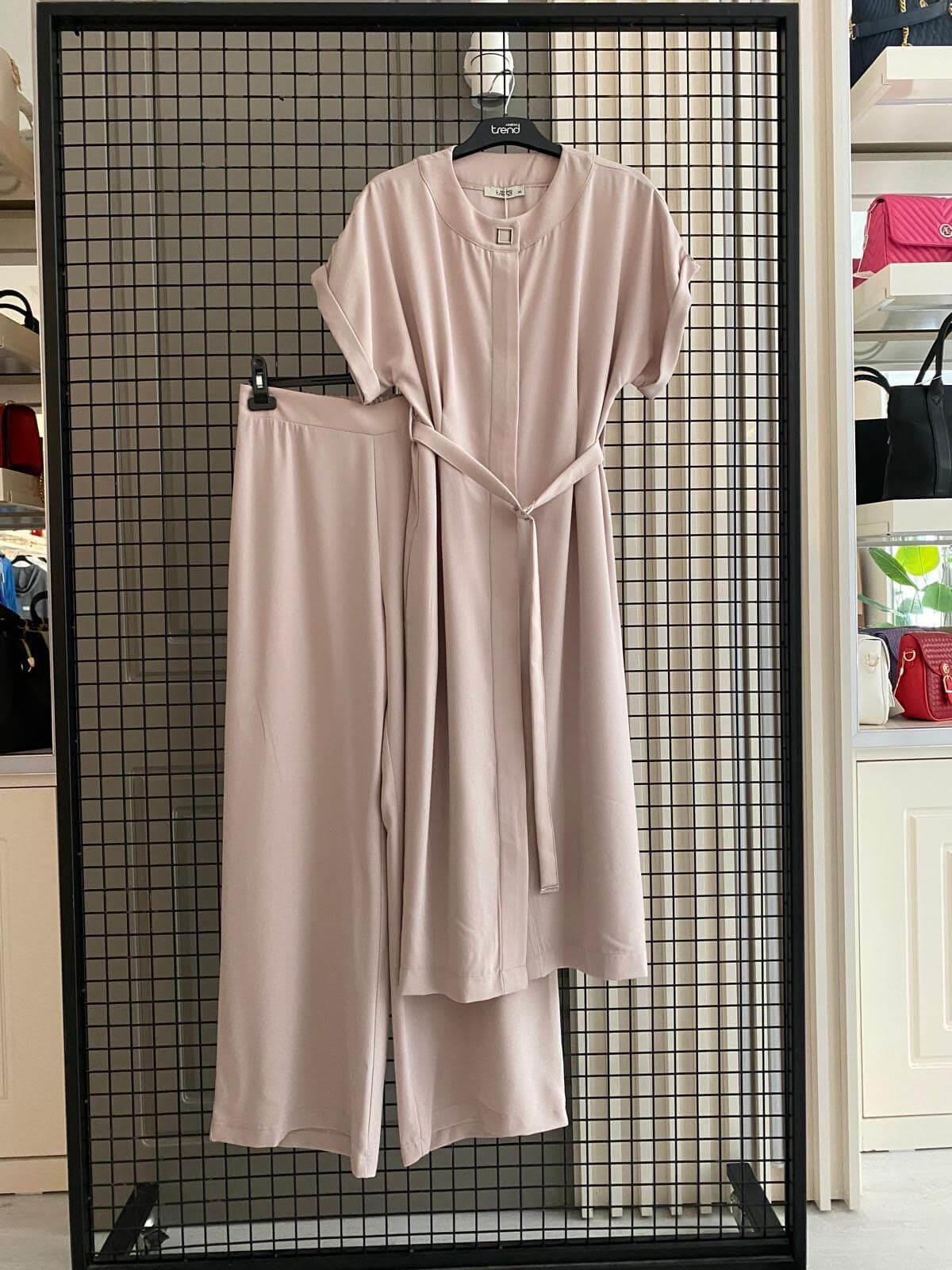 ARMİNE TREND Yelekli Pantolonlu İkili Takım Taş 24YT636