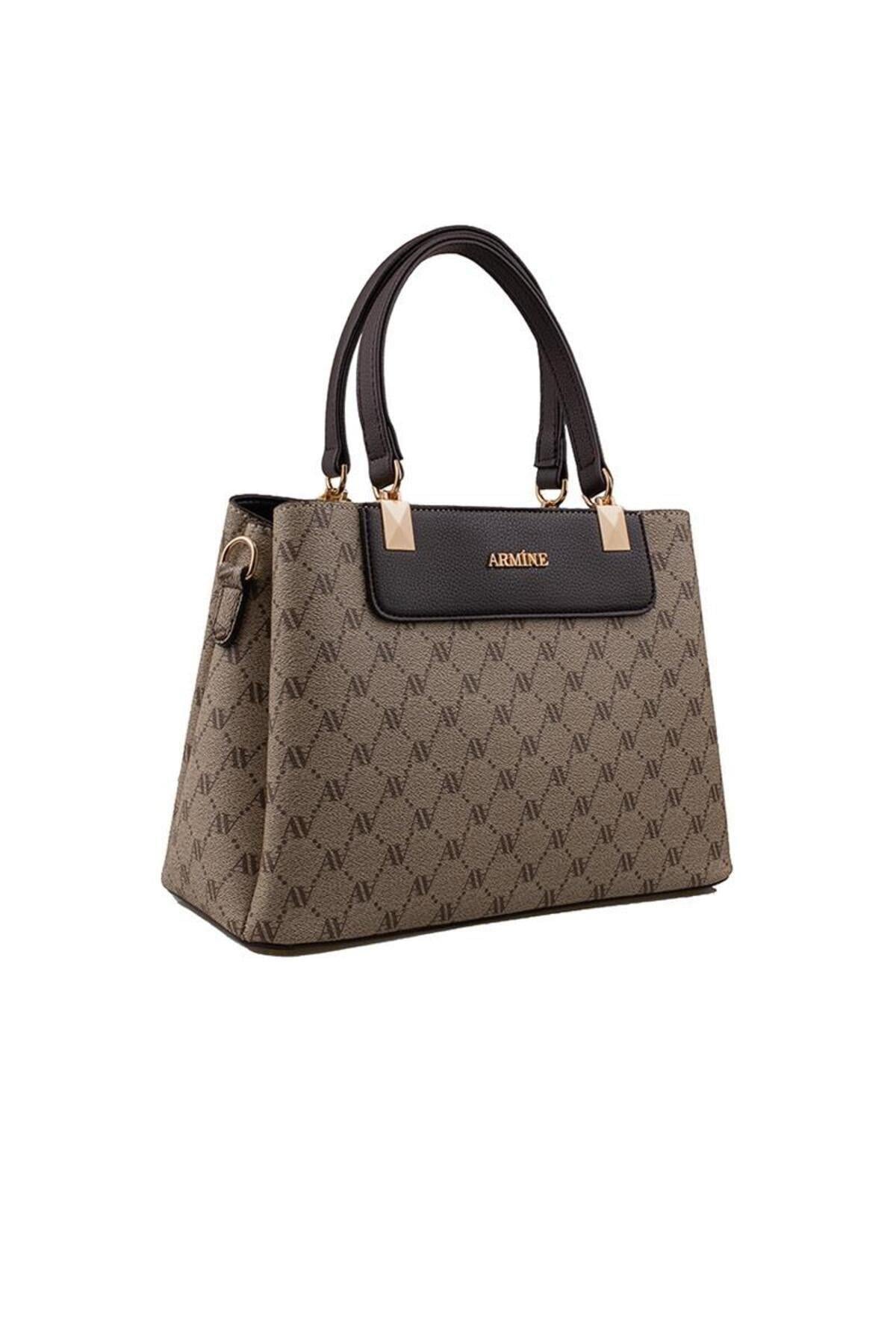 Armine 206 Bayan Çanta Vizon Noktalı