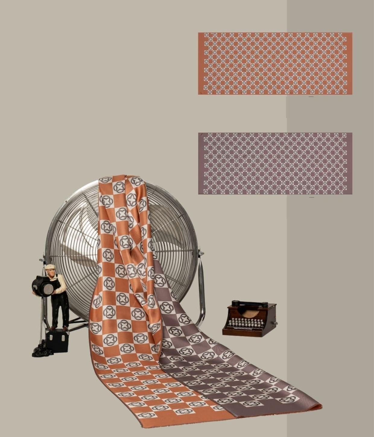 AKER Bosphorus Serisi Çift Taraflı Tivil İpek Eşarp 8914712-933