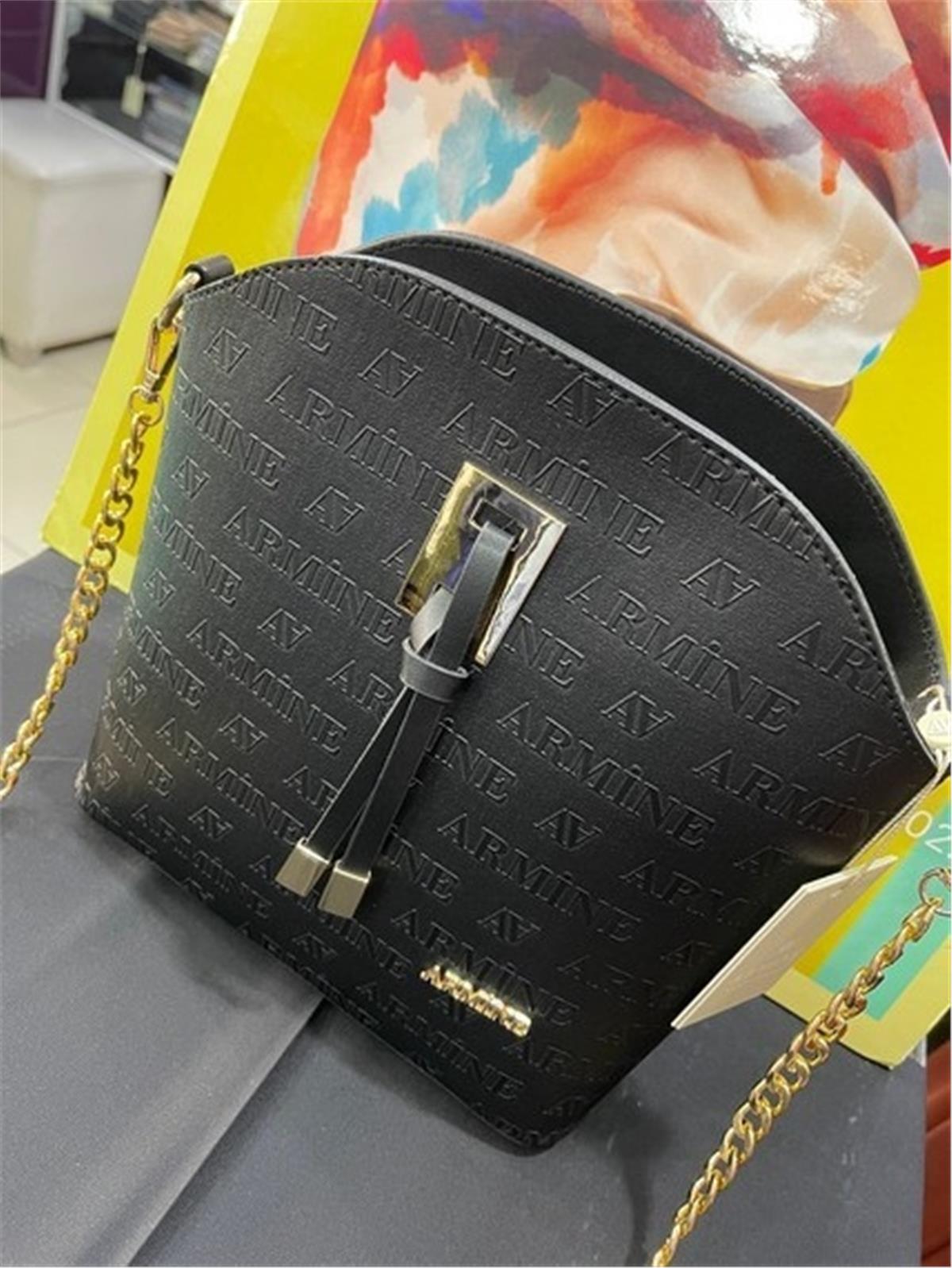 Armine 102 Bayan Çanta Siyah Lazer